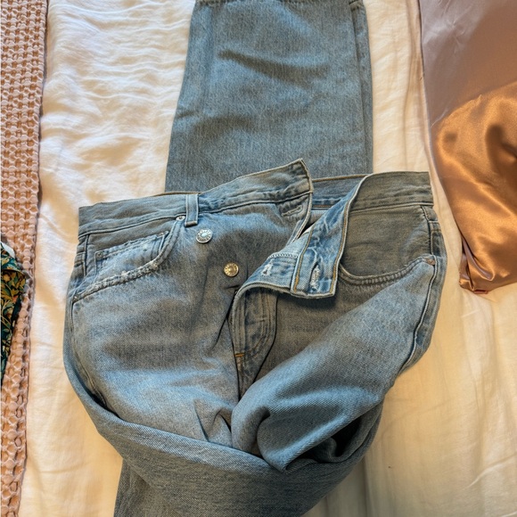 Agolde Sky Blue Denim criss cross jeans - Picture 3 of 6